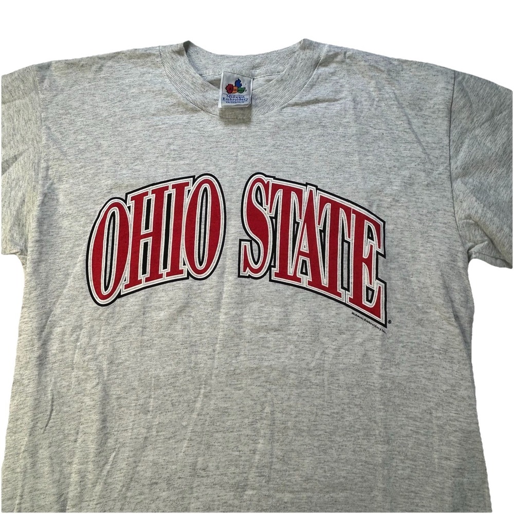 VTG‎ Ohio State Buckeyes T-shirt Mens M Single Stitch 90s Y2k  Gray Made in USA